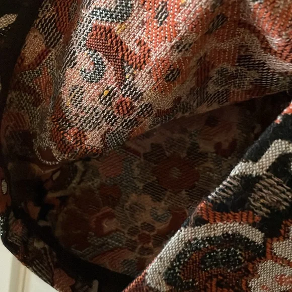 Vintage MCM jacquard tapestry button up vest 1960s 1970s - Picture 4 of 5